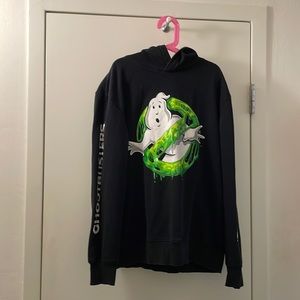 Kids’ printed hoodie in black
